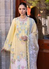 3-PC Unstitched Embroidered Lawn Bloom By Saira Shakira | LOTUS REVERIE 4-A
